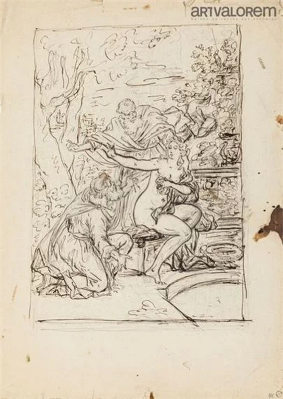 Studio preparatorio per Susanna e i vecchi